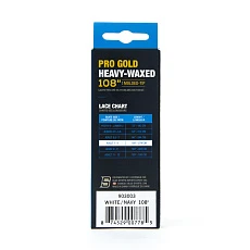 Шнурки для коньков Blue Sports Pro Gold Heavy Waxed, 903003-WHNV-274, полиэстер, 274см, бело-голубой