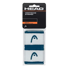 Напульсники HEAD 2,5" stripped, 285865-TEWH, ширина 7см, 90% нейлон, 10% эластан, пара, бирюзово-бел