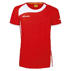 Футболка игровая мужская  MIKASA MT287-01-2XL,100% полиэстер, красно-белый