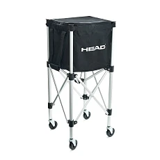 Тележка для теннисных мячей HEAD TT7003, на 125 мячей,с сумкой-переноской, складная, металл, черный