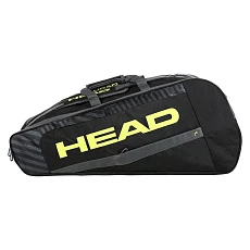 Сумка-чехол HEAD Base Racquet Bag L, 261403-BKNY, с карманом для 9 тен.ракеток, черно.желтый