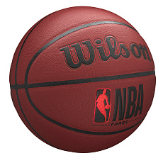 Мяч баск. WILSON NBA Forge Crimson BSKT, WTB8201XB06, р.6, PU, бутиловая камера, бордово-черный