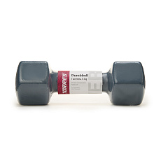 Гантель TORRES 5 кг, PL522505, металл в неопреновой оболочке, форма шестигранник,  серый