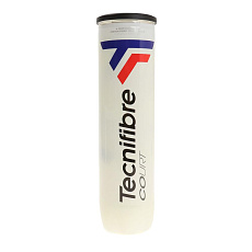 Мяч теннисный Tecnifibre Court 4B, 60COUR364, уп.4 шт,одобр.ITF, войлок, нат.резина, желтый
