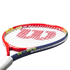 Ракетка б/т дет. Wilson Slam Jr 23, WR171910U, для детей 6-8лет, алюминий,со струнами, красно-т.син