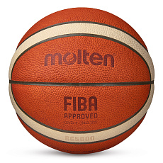 Мяч баск. MOLTEN B7G5000 р.7, FIBA Appr,12 панелей, нат.кожа, бутил. камера, кор-беж-чер