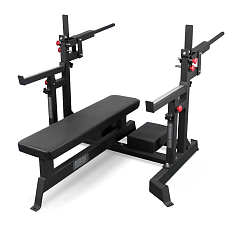 Скамья для жима пауэрлифтерская с механизмом подъёма штанги BRONZE GYM PARTNER AL-321