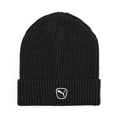 Шапка PUMA Cat Patch Mid Crown Beanie, 02735601, 100% полиэстер, черный