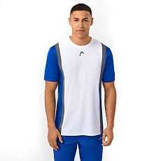 Футболка мужская HEAD Club 25 Tech T-Shirt M 811725-ROWH-M, р.M, полиэстер, бело-синий
