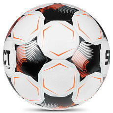 Мяч футб. SELECT Club DB V26, 0864171012, р.4, FIFA Basic, 32п, ТПУ, термо+маш.сш, бело-черно-оранж