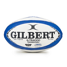 Мяч для регби GILBERT G-TR4000, 42098104, р.4, резина, ручная сшивка, бело-темносиний