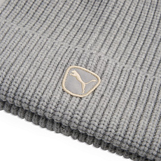 Шапка PUMA Cat Patch Mid Crown Beanie, 02735602, 100% полиэстер, серый