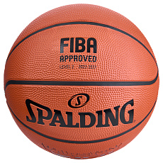 Мяч баск. SPALDING TF-150 Varsity Logo FIBA 84422z, р.6, FIBA Approved (Level 2),резина, коричн-черн