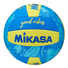 Мяч вол. пляжн. MIKASA BV354TV-GV-YB, синт.кожа (ТПЕ),маш.сш.,18 пан, бут.кам, желто-синий
