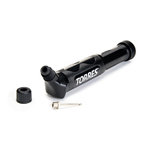 Насос TORRES двойного действия, SS1016, 15 см, пластик, с бок.горлов., игла (7 мм), черный