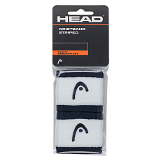 Напульсники HEAD 2,5" stripped, 285864-NVWH, ширина 7см, 90% нейлон, 10% эластан, пара, бело-т.синий