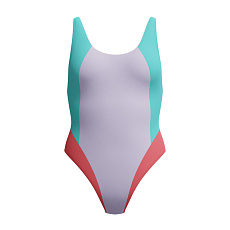 Купальник SPEEDO Colourblock 2.0 Muscleback, 8-00480317934, 2XL, полиэстер, эластан, лилово-бирюзово-коралловый