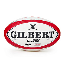 Мяч для регби GILBERT G-TR4000, 42097805, р.5, резина, ручная сшивка, бело-красно-черный