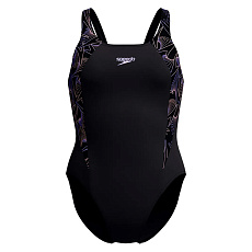 Купальник SPEEDO Hyperboom Splice Muscleback, 8-1347018692, р.38 (рос.50), полиэстер, ПБТ, чер-сирен