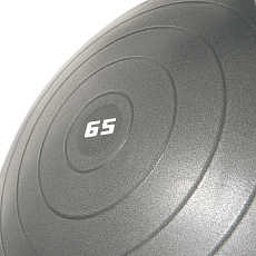 Мяч гимн. TORRES, FB122565, диам. 65 см, эласт. ПВХ,с защ. от взрыва, с насосом, серый