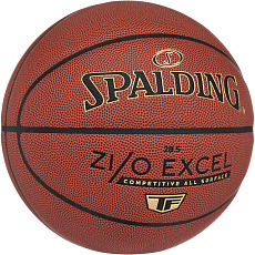 Мяч баск. SPALDING TF ZiO Excel, 76940z, р.7, композит. кожа (ПУ), коричнево-черный