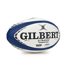 Мяч для регби GILBERT G-TR4000, 42098105, р.5, резина, ручная сшивка, бело-черно-синий