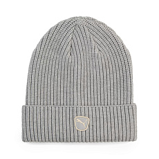 Шапка PUMA Cat Patch Mid Crown Beanie, 02735602, 100% полиэстер, серый