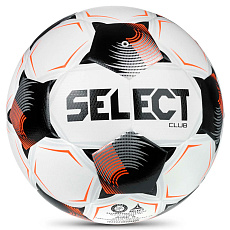 Мяч футб. SELECT Club DB V26, 0864171012, р.4, FIFA Basic, 32п, ТПУ, термо+маш.сш, бело-черно-оранж