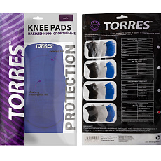 Наколенники спортивные TORRES Active, PRL112223L-03, размер L, пара, синий