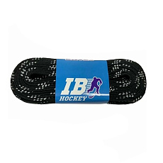 Шнурки для коньков IB Hockey с пропиткой, HLIB305BK, полиэстер, 305см, черные