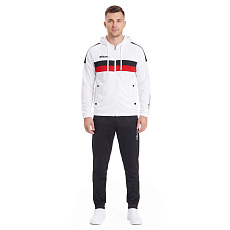 Костюм спорт. муж. с капюш. MIKASA MT550/701-078-3XL, р.3XL, 100% полиэстер, бело-черно-красный