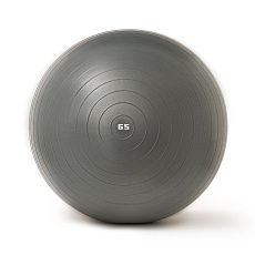 Мяч гимн. TORRES, FB122565, диам. 65 см, эласт. ПВХ,с защ. от взрыва, с насосом, серый