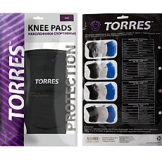 СЦ*Наколенники спортивные TORRES Soft, PRL112222L-02, р.L, нейлон, ЭВА, чёрный