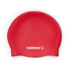 Шапочка для плав. TORRES, SW-12507RD, красный, силикон