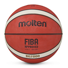 Мяч баск. MOLTEN B6G2000 р. 6, FIBA Appr Level II, 12панелей, резина, бут.кам,нейл.корд,ор-беж-чер