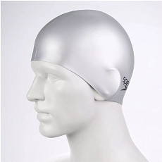 Шапочка для плав. SPEEDO Plain Flat Silicone Cap, 8-709911181, СЕРЕБРИСТЫЙ, силикон