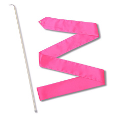 Лента гимнастическая с палочкой 50см, СЕ4-P, дл.4м, пластик, металл, полиэстер, розовый