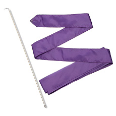 Лента гимнастическая с палочкой 50см, СЕ4-VI, дл.4м, пластик, металл, полиэстер, фиолетовый