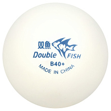 Мяч для наст.тенниса DOUBLE FISH No-Star Ball,арт.B40+PU,.упак.100 шт., ПУ-пакет,белый