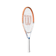 Ракетка б/т Wilson Roland Garros Elite 23, WR193510H, для дет7-8лет,алюм., со струн, оранжево-белый