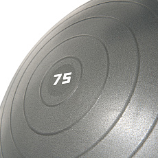 Мяч гимн. TORRES, FB122575, диам. 75 см, эласт. ПВХ, с защ.от взрыва,с насосом, серый