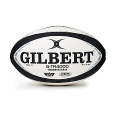 Мяч для регби GILBERT G-TR4000, 42097705, р.5, резина, ручная сшивка, бело-черно-серый