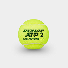 Мяч теннисный Dunlop ATP Championship 3B, 601626, уп.3ш, одобр. ITF, нат.резина,фетр.