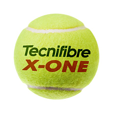 Мяч теннисный Tecnifibre X-One 3B, 60XONE363, уп.3шт, одобр. ITF, войлок, нат.резина,желтый