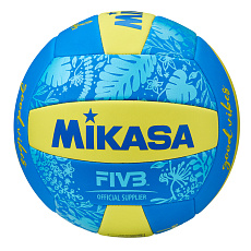 Мяч вол. пляжн. MIKASA BV354TV-GV-YB, синт.кожа (ТПЕ),маш.сш.,18 пан, бут.кам, желто-синий