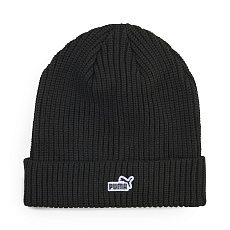 Шапка PUMA ESS №1 Logo Patch Mid Crown Beanie, 02748601, полиэстер, черный
