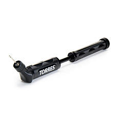 Насос TORRES двойного действия, SS1016, 15 см, пластик, с бок.горлов., игла (7 мм), черный