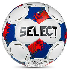 Мяч футб. SELECT Match DВ V26, 0575371004,р.5, FIFA Basic, 32п, ПУ, гибр.сш., бело-сине-красный