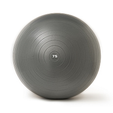 Мяч гимн. TORRES, FB122575, диам. 75 см, эласт. ПВХ, с защ.от взрыва,с насосом, серый