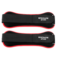 Утяжелители для ног и рук BRONZE GYM, 2кг (1кг х 2), пара.